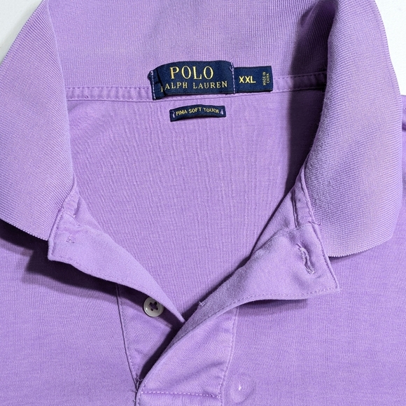 Polo by Ralph Lauren Men's Purple Shirt XXL pima soft touch, *defect* - Picture 3 of 9